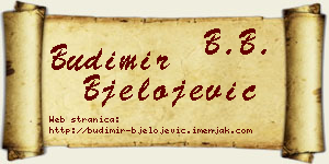Budimir Bjelojević vizit kartica
